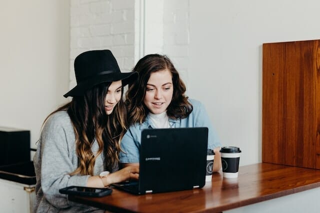 Teens watching dental marketing videos