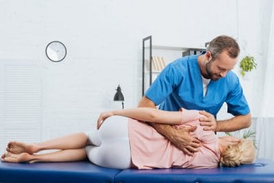 Patient with a Chiropractor