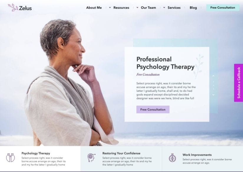 Website for therapists