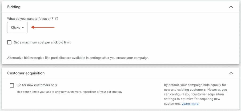 bidding settings for ppc campaign
