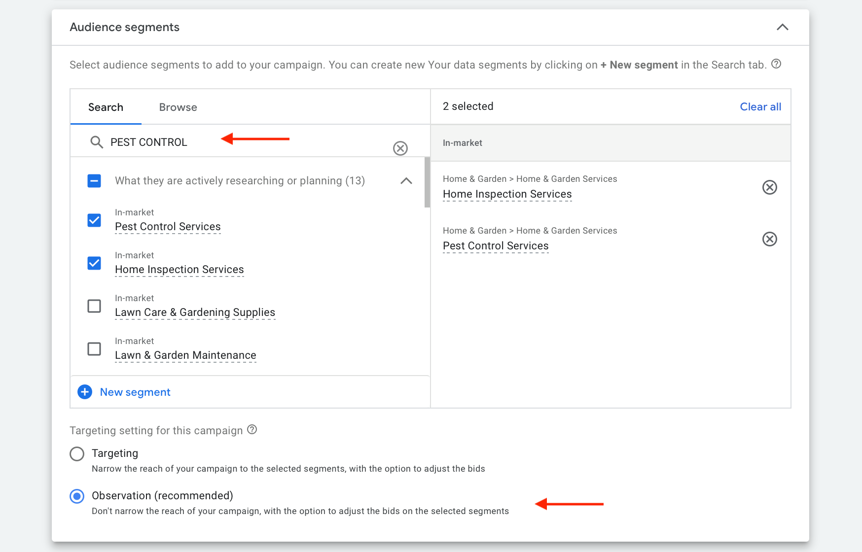 audience segments for pest control business