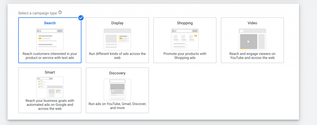 Select search campaign