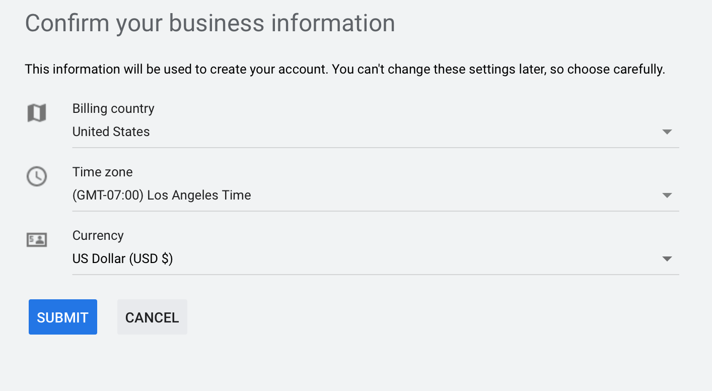 confirm business information 