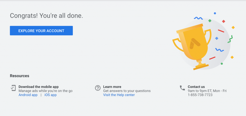 your account is all set up