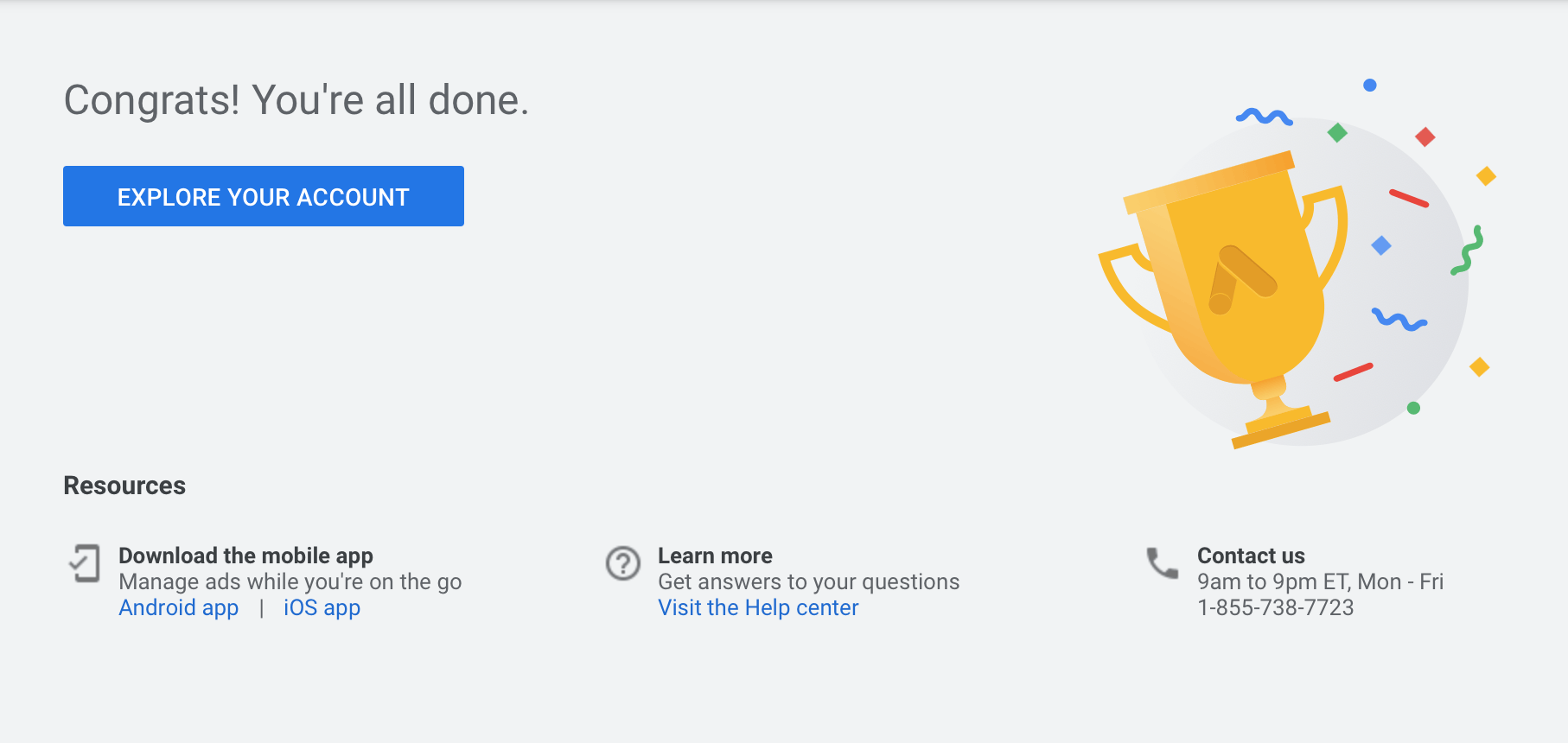 your account is all set up