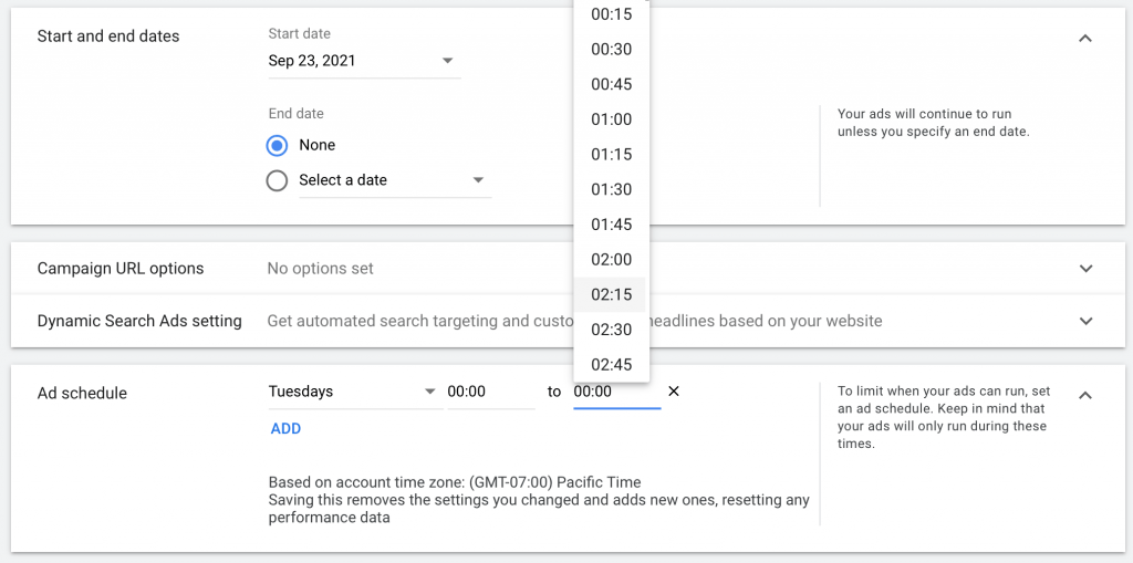 create an ad schedule for your google ads for escape rooms