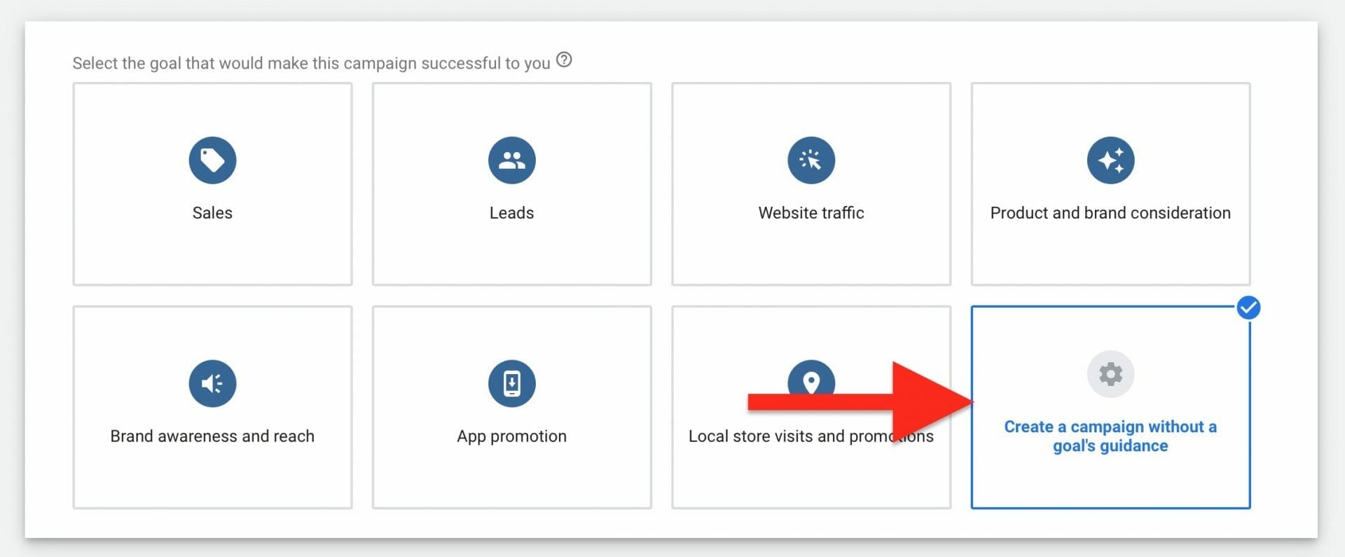 select to create your google ads for escape rooms campaign without a goals guidance
