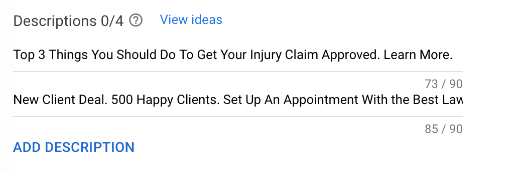 write ad description 