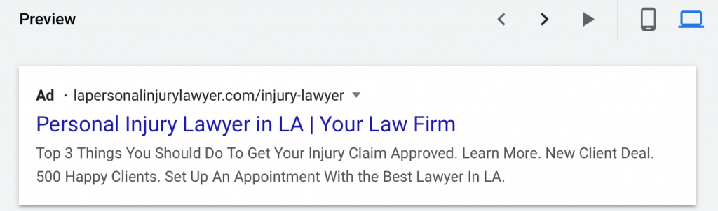 personal injury lawyer desktop preview