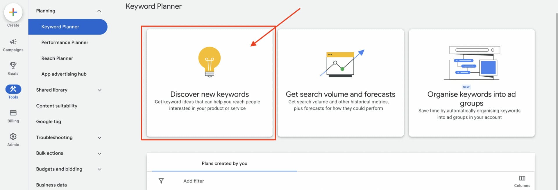 discover new keywords using keyword planner for vets ppc campaign
