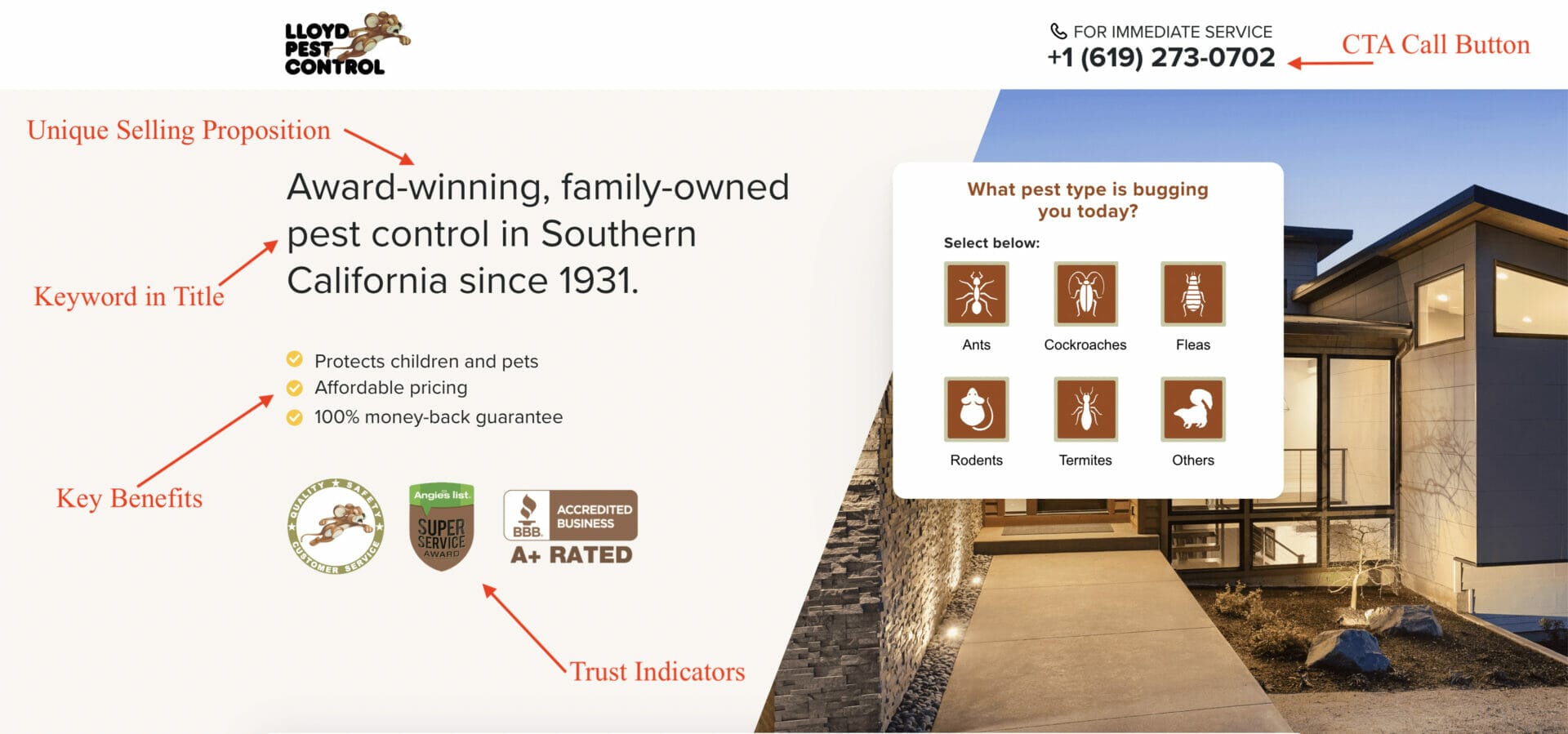 pest control service page example