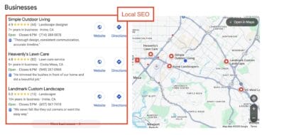 local seo for landscapers