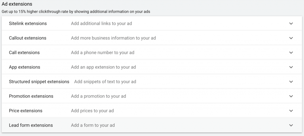 ad extensions for google ads for hair restoration and transplants