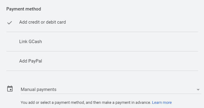 Select a payment method for your ppc for wedding dj