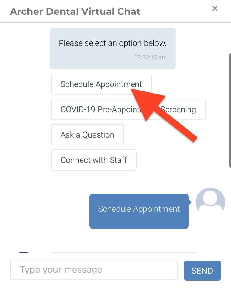 chatbots for dental practices appointment booking feature