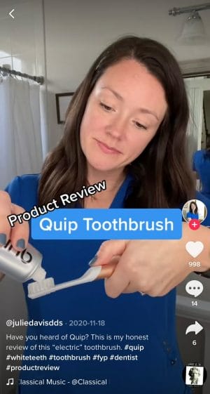 tiktok for dentists product review video example