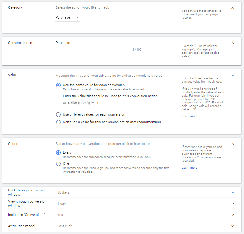 website conversions google ads
