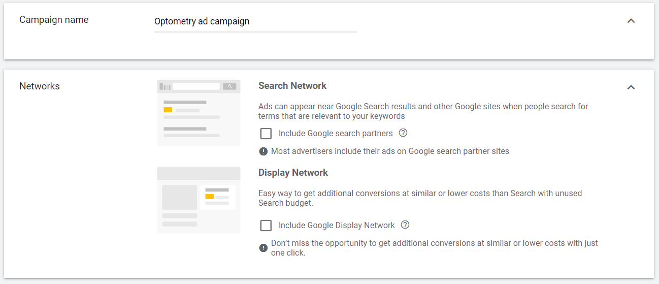 input name of campaign