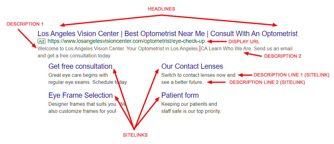 final preview of google ads for optometrists