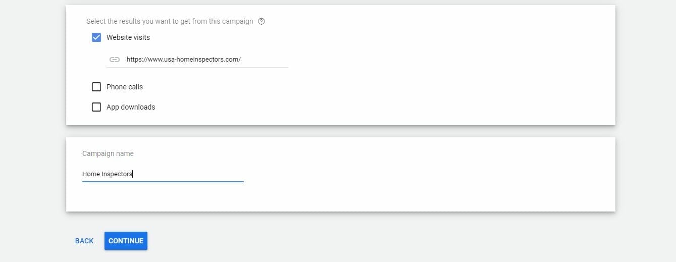 home inspector ppc website visits