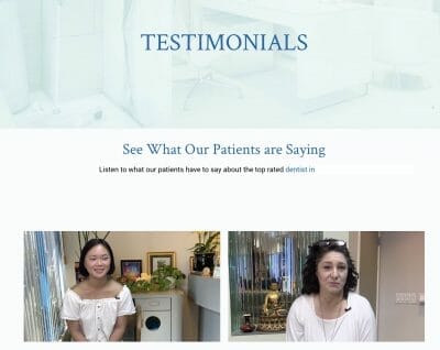 testimonial videos from patients