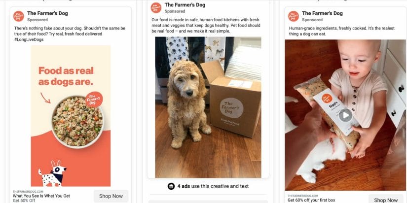 the farmers dog marketing strategy with facebook ads