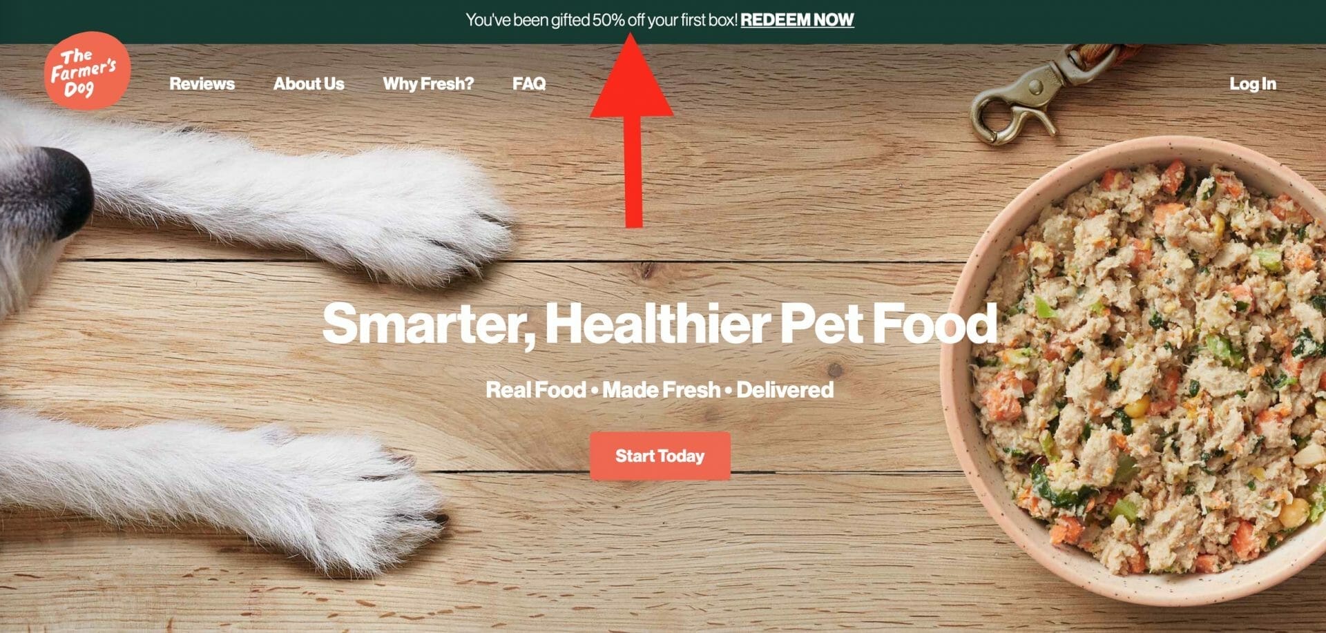 The Farmer's Dog trial discount marketing