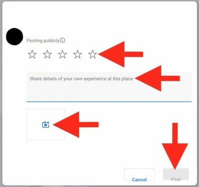 rate your practice, write about their experience and they can upload pictures to their review