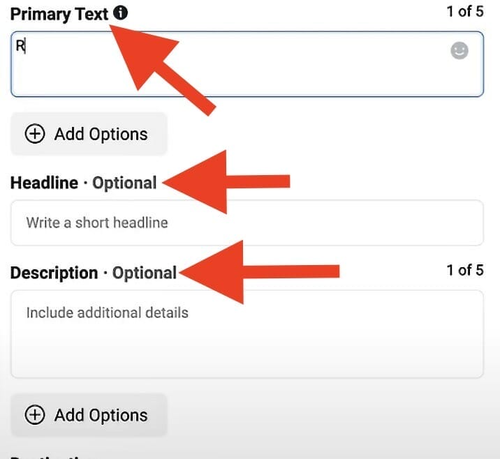 write your primary text. Your headline an ddescription are optional