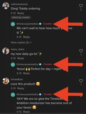 thrive causemetics customer engagement on social media