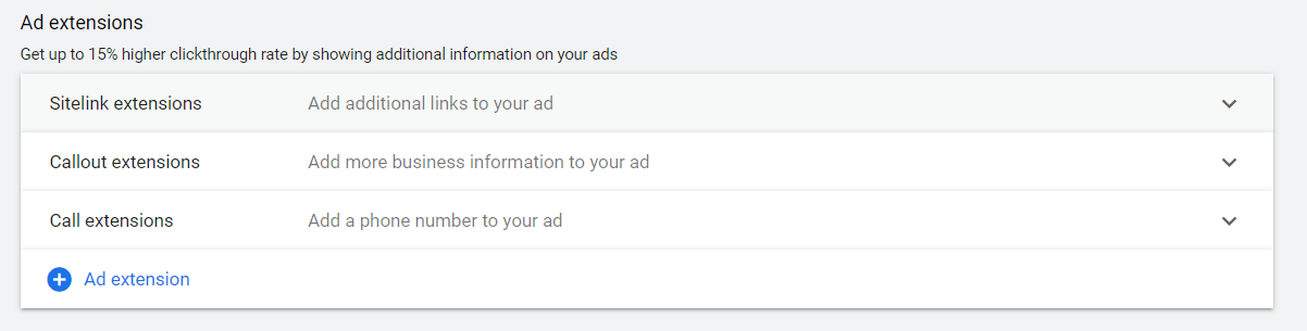 adds additional information to your ad