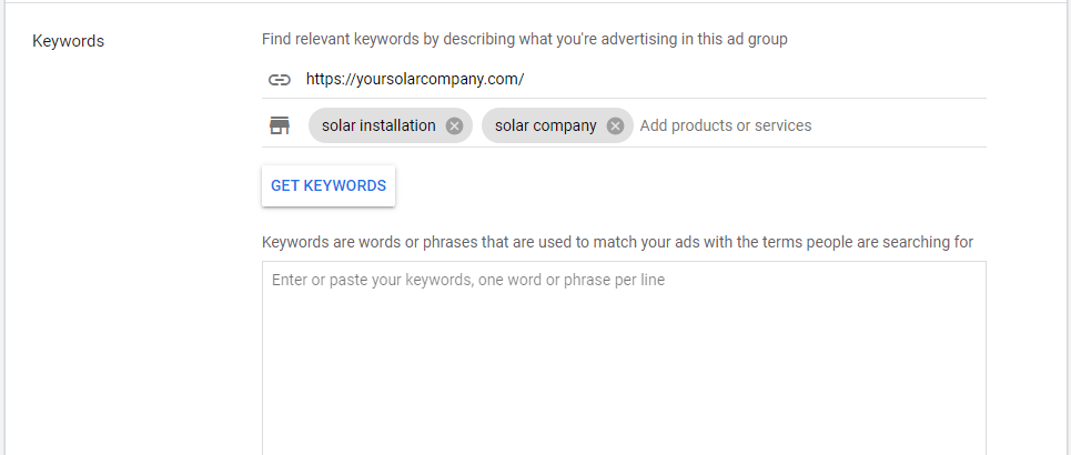 get google generated keywords