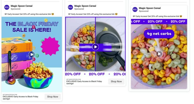 magic spoon facebook ad library