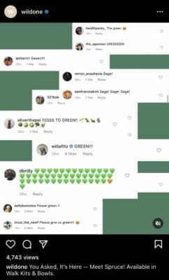 wild one creating products in the color that their social media followers has been asking for