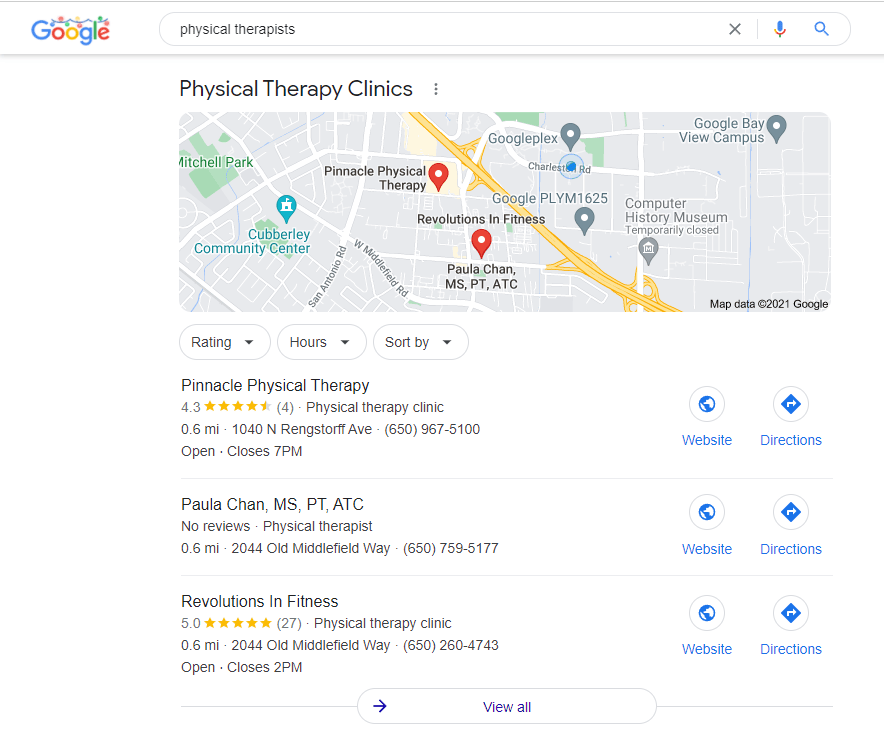 Google My Business Map Pack