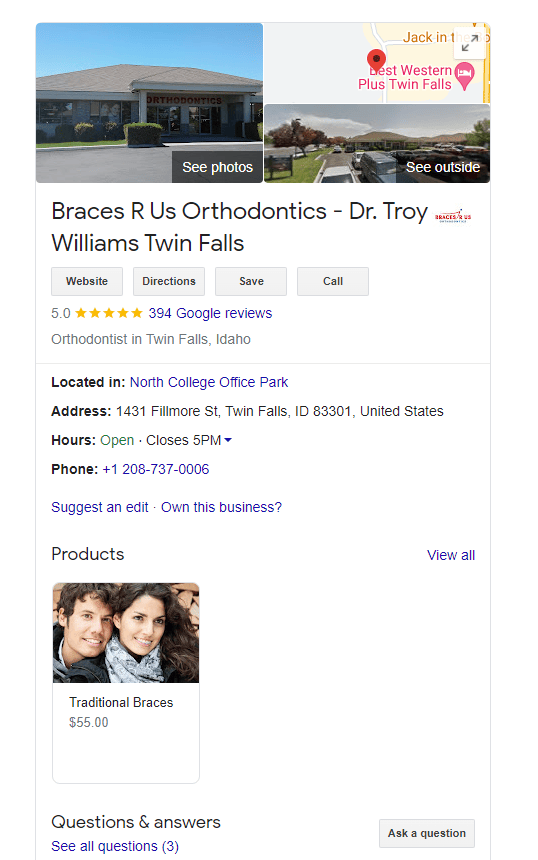 Creating a Google My Business profile is one of the ways on how to get reviews for orthodontists