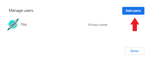 Add users to manage GMB listing