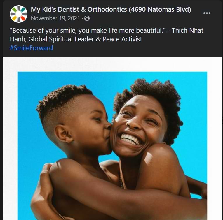 Facebook for orthodontist post