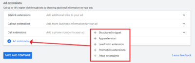 ad extensions