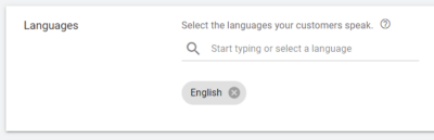 choose language google ads