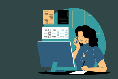 A person using call tracking for dental offices