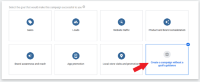google ads campaign goal