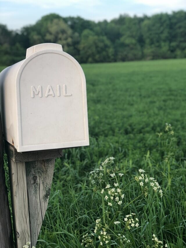 Image of a mailbox where direct mail for dental clinics are placed