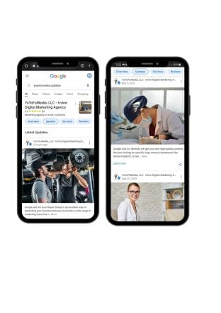 Sample of a Google My Business post on mobile