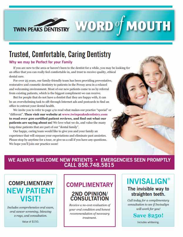 Dental newsletter of a dental clinic