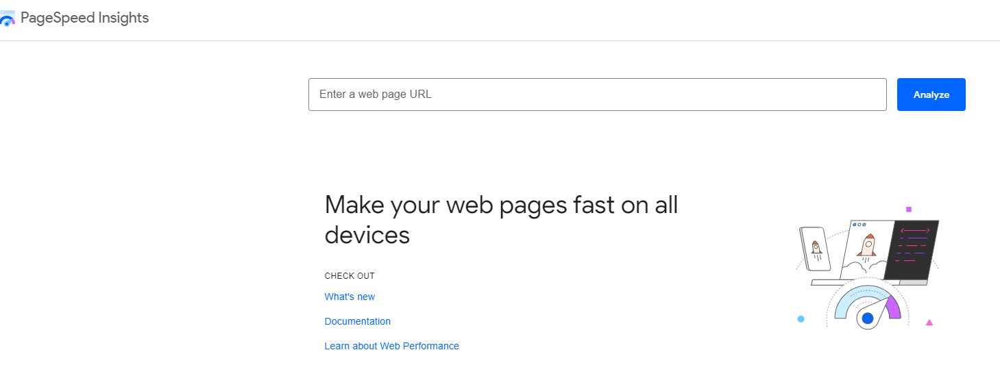 Page Insight's home page