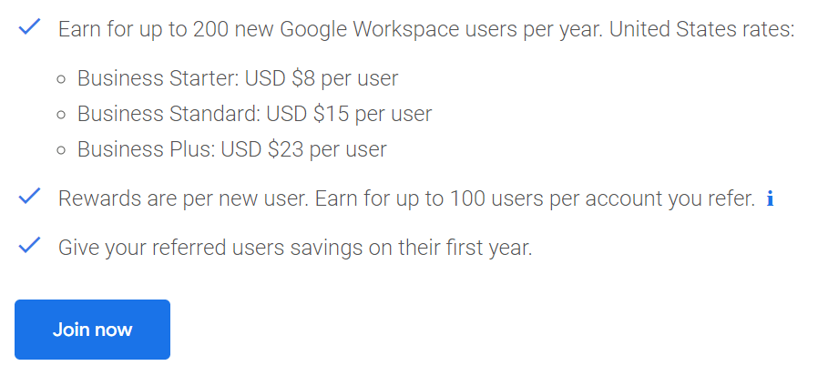 Google Workspace Referral Program