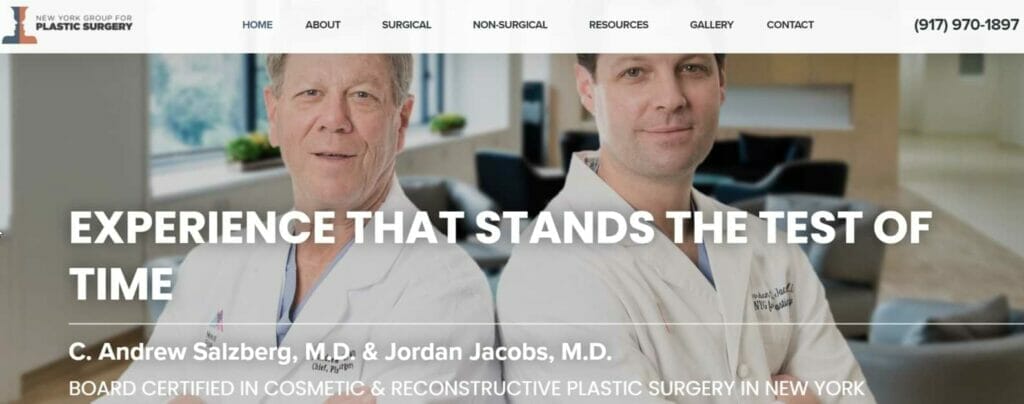 New York Group for Plastic Surgery website