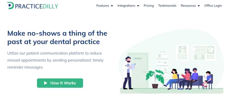 PracticeDilly dental appointment reminders software