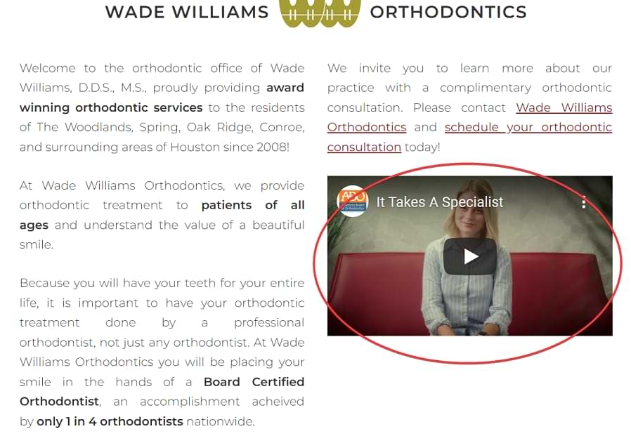 Wade Williams Orthodontics otho site